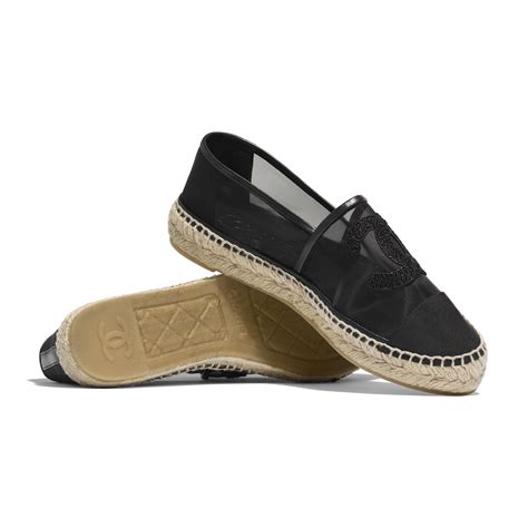 chanel espadrill black|chanel espadrilles all black.